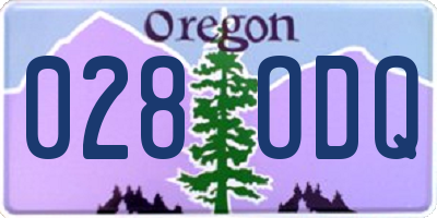 OR license plate 028ODQ