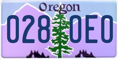 OR license plate 028OEO