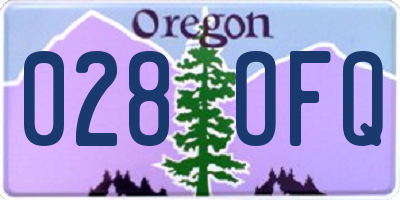OR license plate 028OFQ