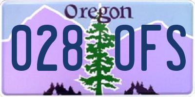 OR license plate 028OFS