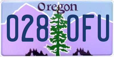 OR license plate 028OFU