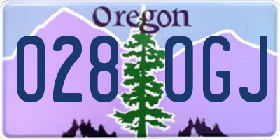OR license plate 028OGJ