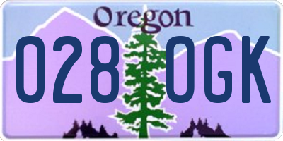 OR license plate 028OGK