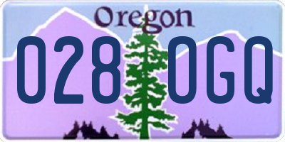 OR license plate 028OGQ