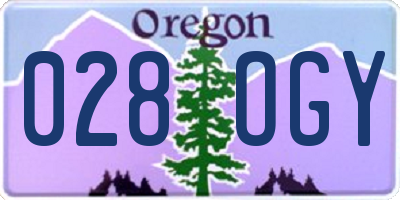 OR license plate 028OGY