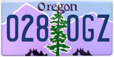 OR license plate 028OGZ