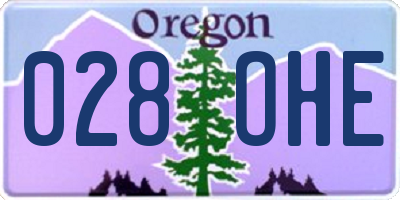 OR license plate 028OHE