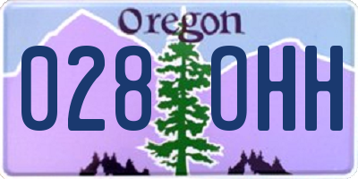 OR license plate 028OHH