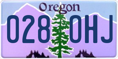 OR license plate 028OHJ