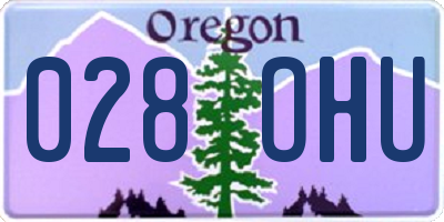 OR license plate 028OHU