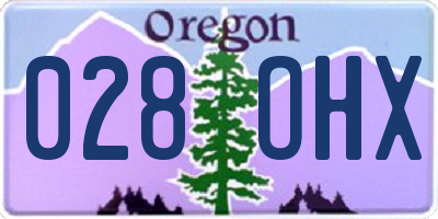 OR license plate 028OHX