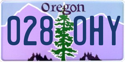 OR license plate 028OHY