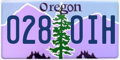 OR license plate 028OIH