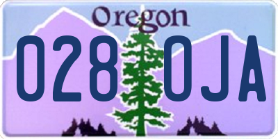 OR license plate 028OJA