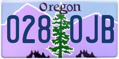 OR license plate 028OJB