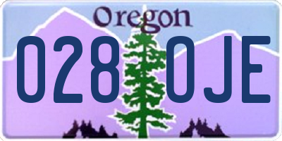 OR license plate 028OJE