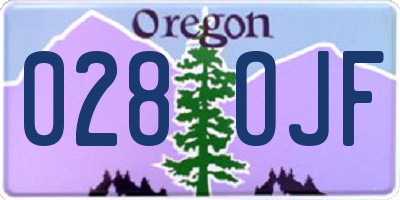 OR license plate 028OJF