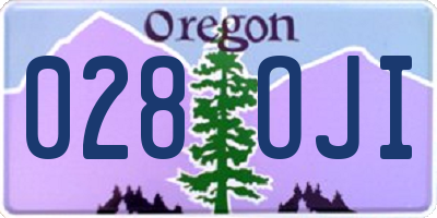 OR license plate 028OJI