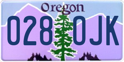 OR license plate 028OJK
