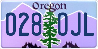 OR license plate 028OJL