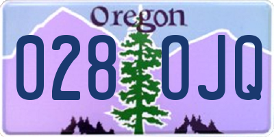 OR license plate 028OJQ