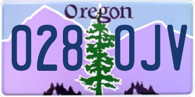 OR license plate 028OJV