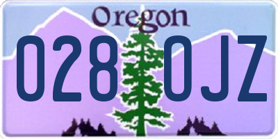 OR license plate 028OJZ