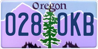 OR license plate 028OKB