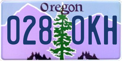 OR license plate 028OKH