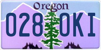 OR license plate 028OKI