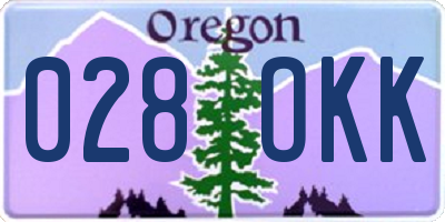 OR license plate 028OKK