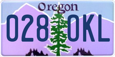 OR license plate 028OKL
