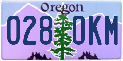 OR license plate 028OKM