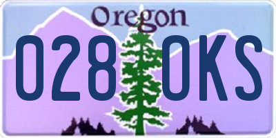 OR license plate 028OKS