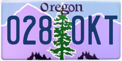 OR license plate 028OKT