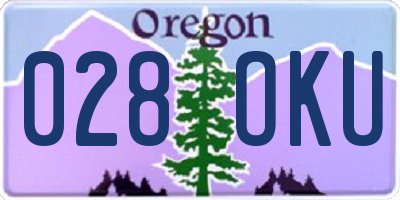 OR license plate 028OKU