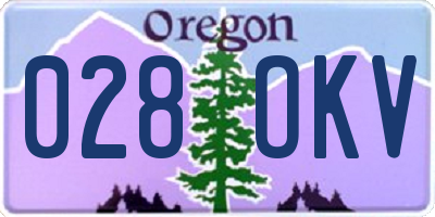 OR license plate 028OKV
