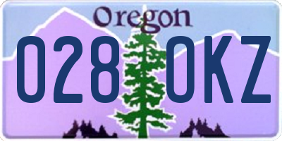 OR license plate 028OKZ
