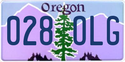 OR license plate 028OLG
