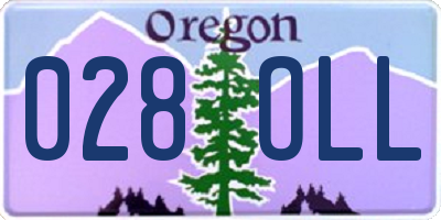 OR license plate 028OLL