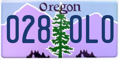 OR license plate 028OLO