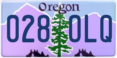 OR license plate 028OLQ
