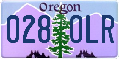 OR license plate 028OLR