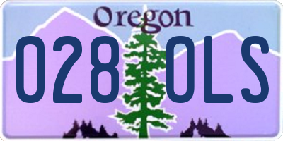 OR license plate 028OLS