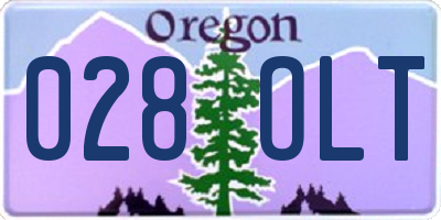OR license plate 028OLT