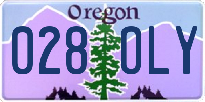 OR license plate 028OLY
