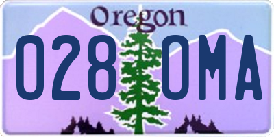 OR license plate 028OMA