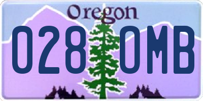 OR license plate 028OMB