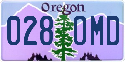 OR license plate 028OMD