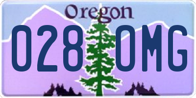OR license plate 028OMG